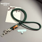 Phone Necklace ECO – Long Braided Two-Tone Cord with Leather Details