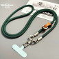Phone Necklace ECO – Long Braided Two-Tone Cord with Leather Details