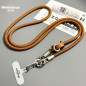 Phone Necklace ECO – Long Braided Two-Tone Cord with Leather Details