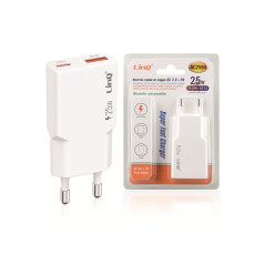 Chargeur double LinQ AC2594 PD 25 W + QC 3.0