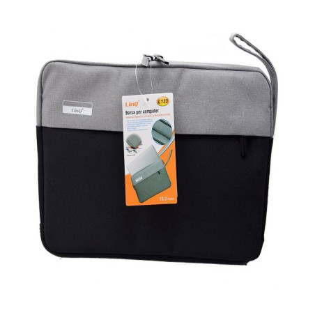 Sac pour ordinateur LinQ L133 – 13,3 pouces Bleu foncé / Gris