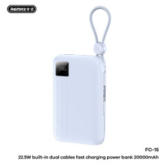 Batterie externe REMAX FC-15 20 000 mAh Blanc | Smarty