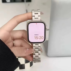 Bracelet chaîne Apple Watch argent | Smarty Paris