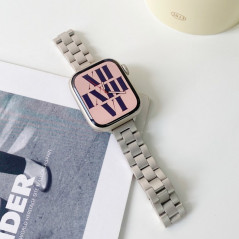 Bracelet Apple Watch fleurs creuses rose or | Smarty