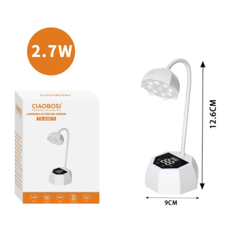 Lampe UV digitale pour ongles CIAOBOSI TX-03673 – 2,7W Blanc