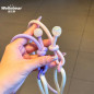 Braided Phone Lanyard ECO – Sky Blue/Beige 115cm with Mini Pouch and Pearl Braided Phone Lanyard ECO – Sky Blue/Beige 115cm with Mini Pouch and Pearl