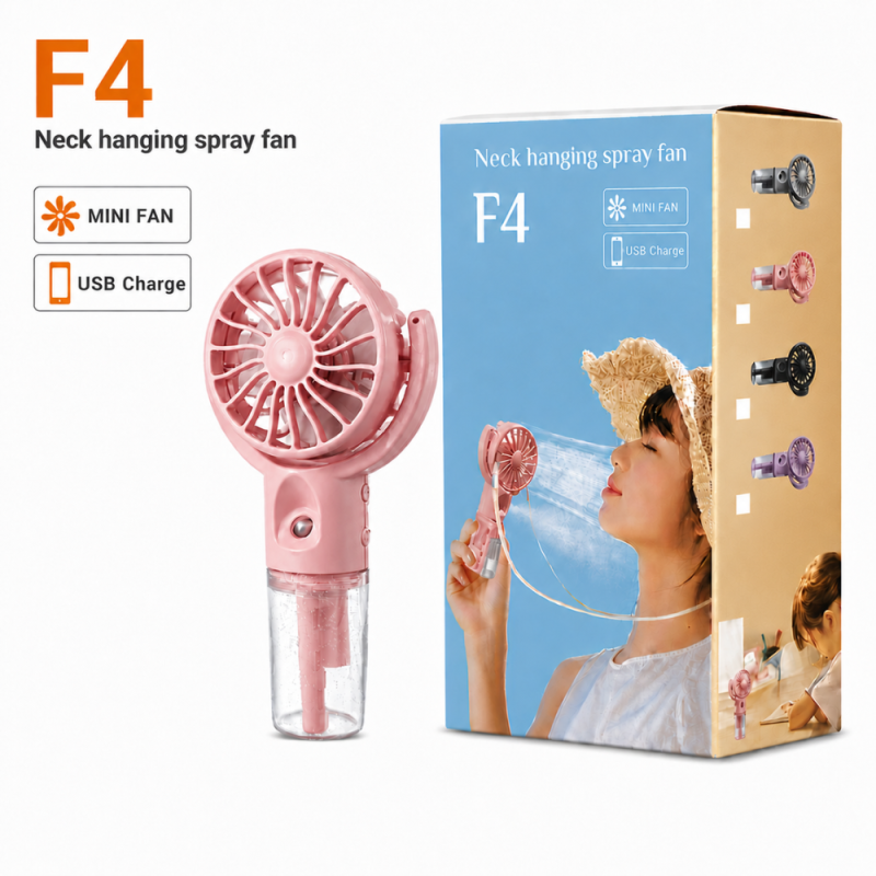 Mini Ventilateur portable tour de cou brumisateur USB CIAOBOSI F4 Mini Ventilateur portable tour de cou brumisateur USB CIAOBOSI F4