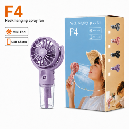 CIAOBOSI F4 USB Neck Mist Fan Purple | Smarty