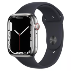 Apple Watch Series 7 Cellulaire 41mm Argent Acier Inoxydable avec Brac