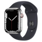 Apple Watch Series 7 Cellulaire 41mm Argent Acier Inoxydable avec Bracelet - Grade A avec Boîte et Chargeur