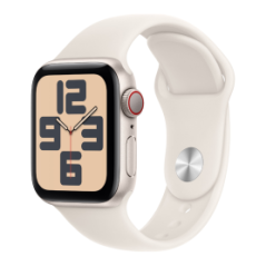 Apple Watch Series SE 2 Cellulaire 44mm Lumière Stellaire Aluminium av