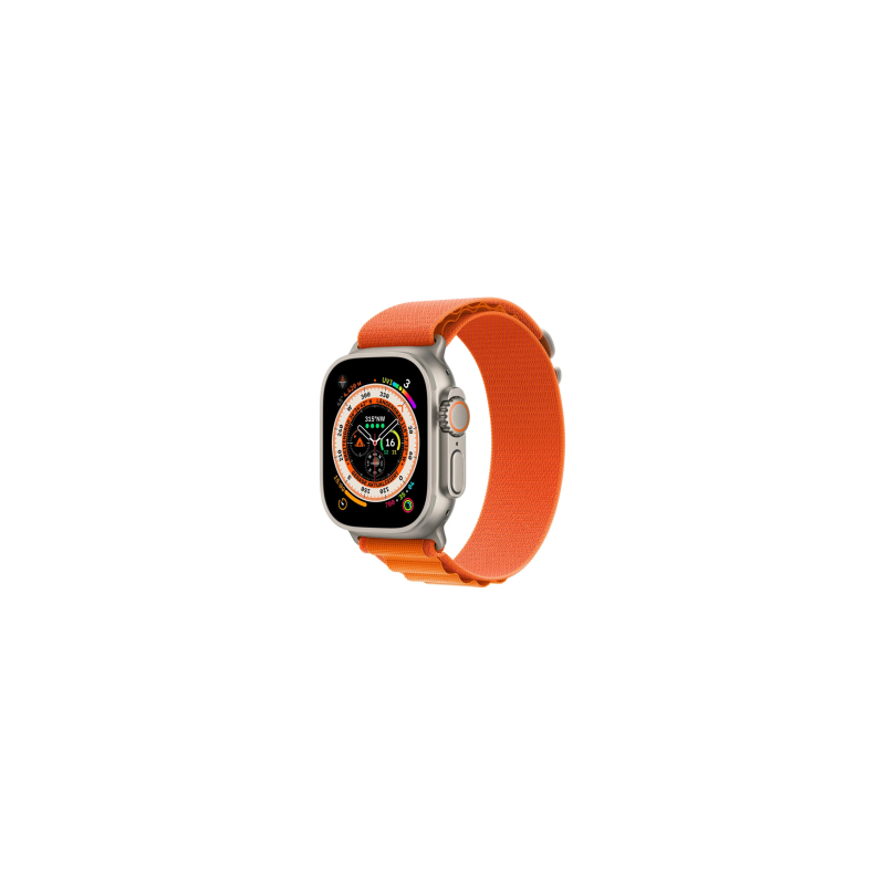 Apple Watch Ultra Cellulaire 49mm Titane Naturel avec Bracelet Alpine Loop Orange - Grade A avec Boîte et Accessoire