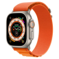 Apple Watch Ultra Cellulaire 49mm Titane Naturel avec Bracelet Alpine Loop Orange - Grade A avec Boîte et Accessoire