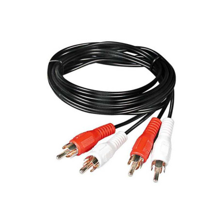 Câble audio LinQ 2R50 – 2 RCA mâles vers 2 RCA mâles 5 m nylon tressé