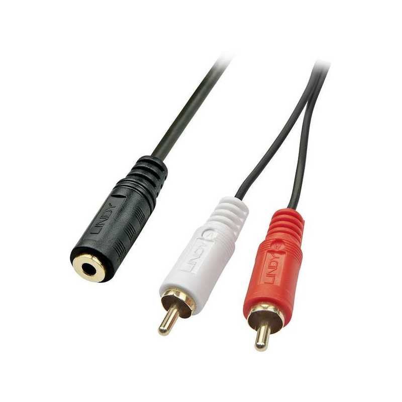Audio Cable LinQ F3R2 – 3.5mm Female to 2 Male RCA 30cm Braided Nylon Audio Cable LinQ F3R2 – 3.5mm Female to 2 Male RCA 30cm Braided Nylon