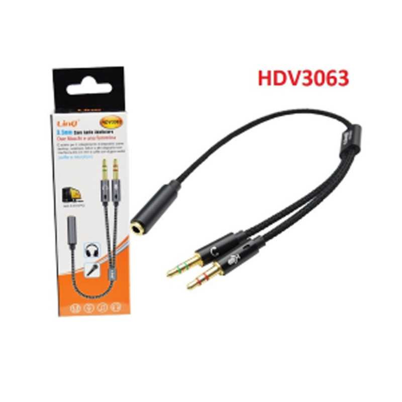 Câble audio Y LinQ HDV3063 – jack 3,5 mm femelle vers 2 jack 3,5 mm mâles Câble audio Y LinQ HDV3063 – jack 3,5 mm femelle vers 2 jack 3,5 mm mâles
