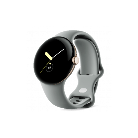 Google Pixel Watch (LTE) - Boitier Champagne doré Bracelet Vert Sauge