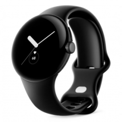 Google Pixel Watch (LTE) - Boitier noir mat Bracelet noir volcanique -