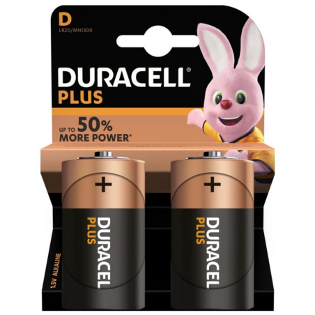 Alkaline Battery Duracell Plus Power LR20 D – 1.5V x2