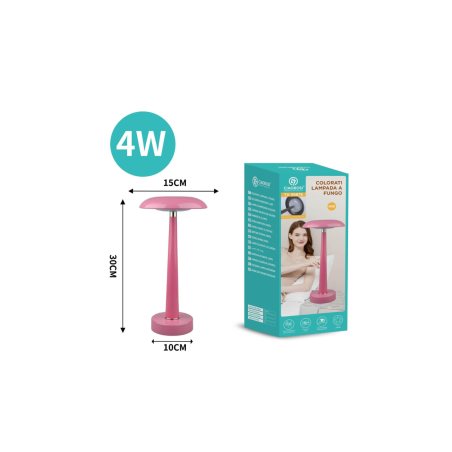 Lampe champignon LED colorée 4W CIAOBOSI TX-39875 15*30*10cm - Rose | Smarty Paris