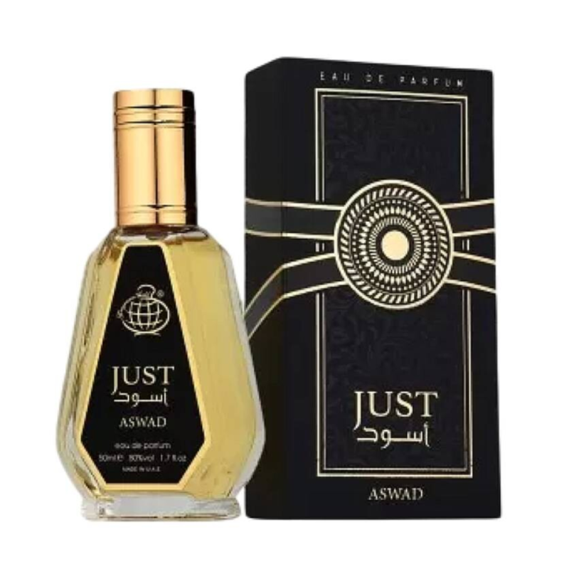 Eau de Parfum Fragrance World Just Aswad - pour homme - 50ml · Smarty Paris Beauté