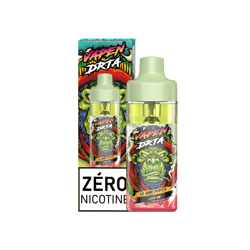 Vape Vapen Drta – Love 68, 12,000 puffs, 0% nicotine, e-liquid refillable