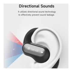 Écouteurs Devia OWS E3 EM055 Bluetooth 10 h blancs