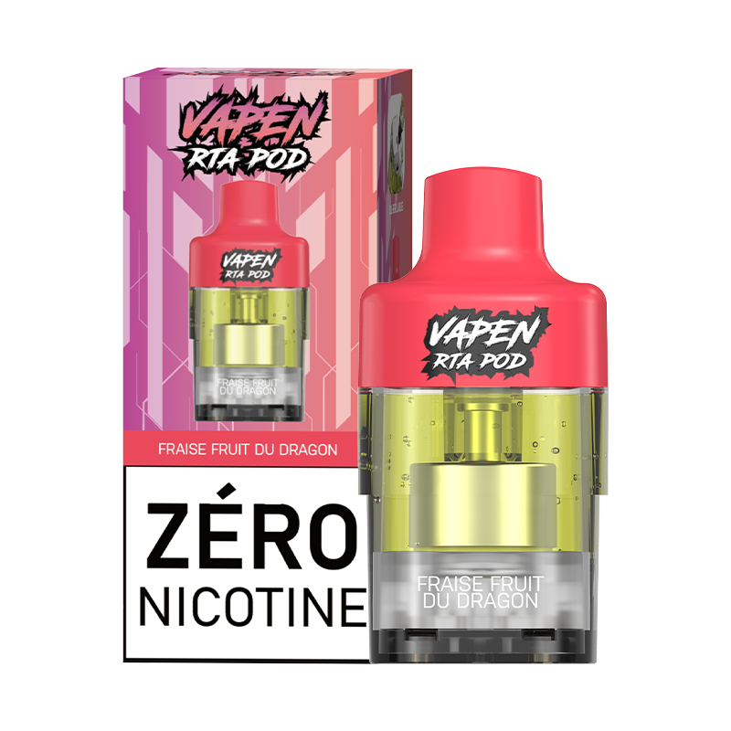 E-liquid Refill for Vapen RTA Pod – 24 ml, 12,000 puffs, 0% nicotine, strawberry dragon fruit E-liquid Refill for Vapen RTA Pod – 24 ml, 12,000 puffs, 0% nicotine, strawberry dragon fruit
