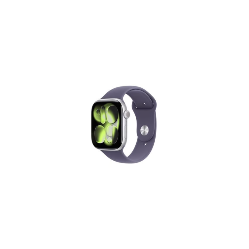 Montre Connectée Apple Watch Series 11 GPS 46mm Aluminium Argent avec Bracelet Sport M/L Violet - Neuf