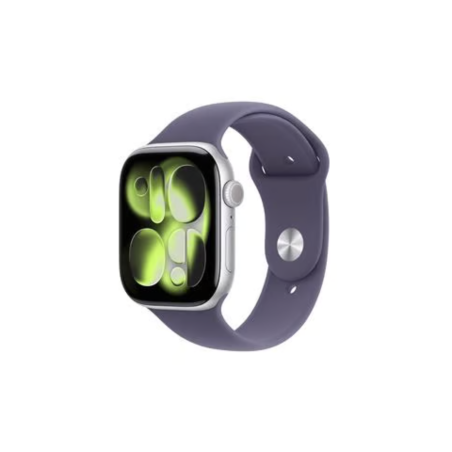 Montre Connectée Apple Watch Series 11 GPS 46mm Aluminium Argent avec Bracelet Sport M/L Violet - Neuf | Smarty Paris