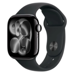 Montre Connectée Apple Watch Series 11 GPS 46mm Aluminium Noir avec Bracelet Sport M/L - Neuf | Smarty Paris