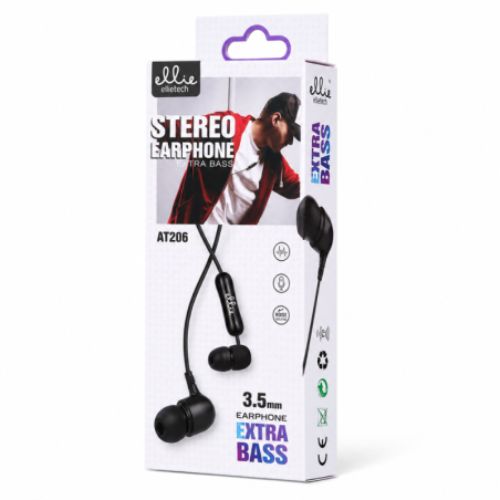 Ellietech AT206 Jack Earbuds Black | Smarty