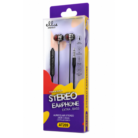 Ellietech AT209 wired earphones gold | Smarty Paris