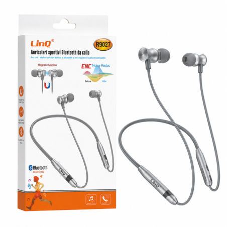 LinQ R9027 Silver Bluetooth Earbuds | Smarty