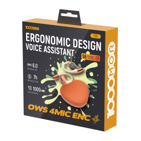 EGA T05 Wireless Earbuds OWS ENC 7.5h Orange
