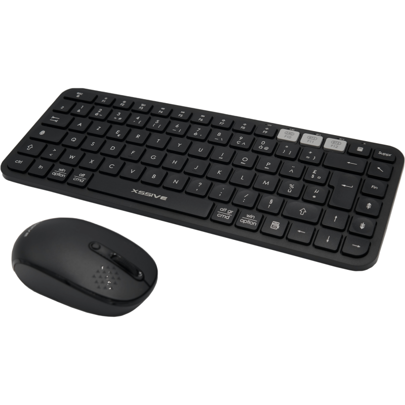 Set clavier et souris sans fil XSSIVE XSS-KMSET3 – QWERTY, Noir Set clavier et souris sans fil XSSIVE XSS-KMSET3 – QWERTY, Noir