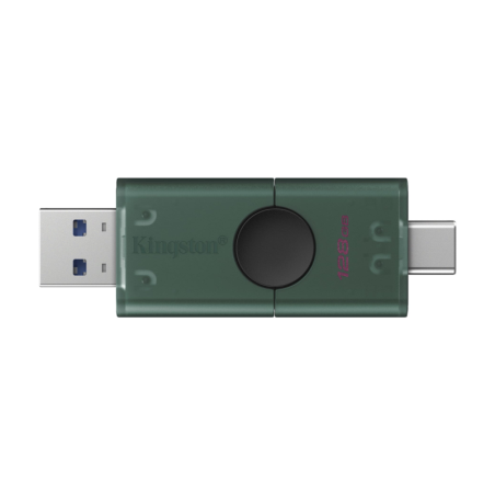 Clé USB Kingston DataTraveler DUO USB / USB-C 128 Go DTDEG2/128GB - Noir/Vert (Origine)