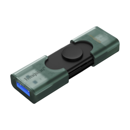 Clé USB Kingston DataTraveler DUO USB / USB-C 128 Go DTDEG2/128GB - Noir/Vert (Origine)