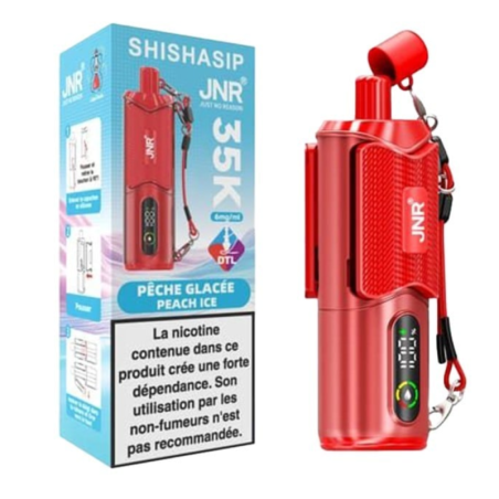 Vapoteuse E-Liquide Rechargeable - JNR SHISHASIP - 35K - Pêche Glacée