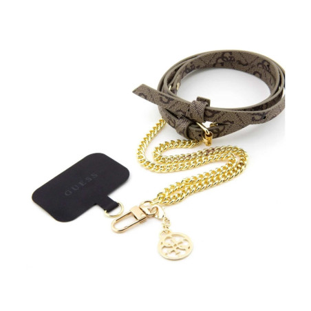 Chaîne Universelle PU avec Charme 4G GUESS GUOUC4MG4EW – Marron