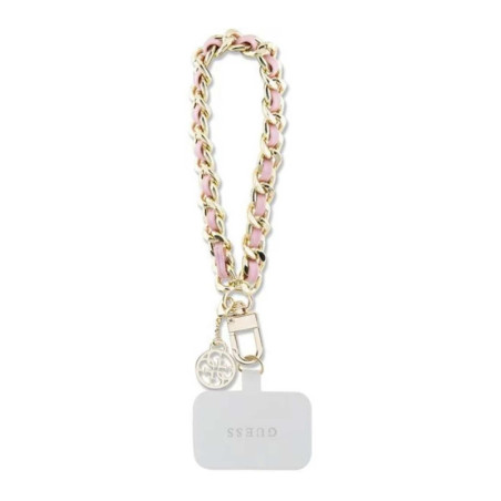 Chaîne universelle HDSP PU Saffiano avec charme 4G longueur max 15 cm GUESS GUOUCHSAMC4P – Rose