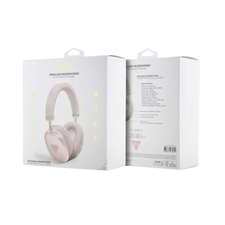 Casque sans Fil Bluetooth avec Logo Triangle Métal Guess GUBHK1P4TPP - Rose