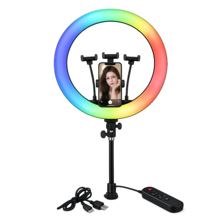 Anneau lumineux de remplissage 22" RGB LED po | Smarty Paris