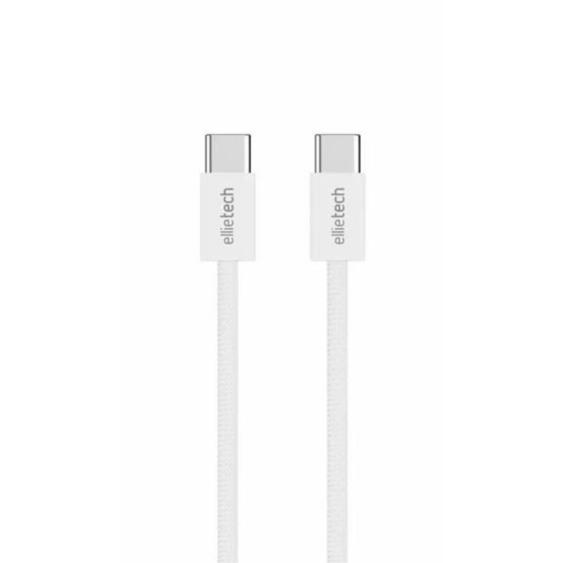 Câble USB-C vers USB-C ellietech CW204 – 60 W, 1 m, blanc Câble USB-C vers USB-C ellietech CW204 – 60 W, 1 m, blanc