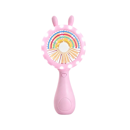 Mini Ventilateur Portable USB Lapin LED 5W HQ66-34 - Rose