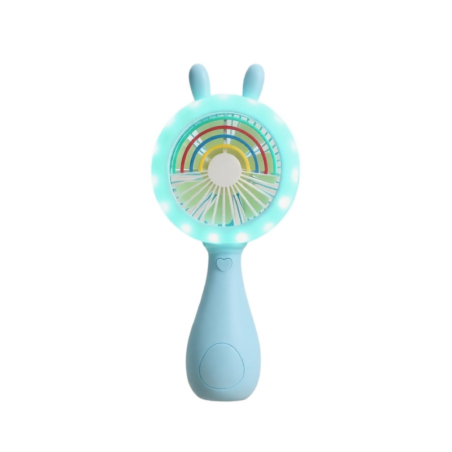Mini Ventilateur Portable USB Lapin LED 5W HQ66-34 - Bleu