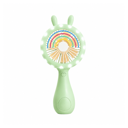 Mini Ventilateur Portable USB Lapin LED 5W HQ66-34 - Vert