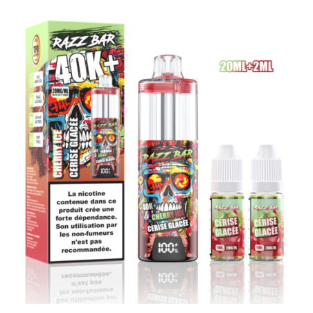 RAZZBAR 40K+ Puffs - Cerise Glacée