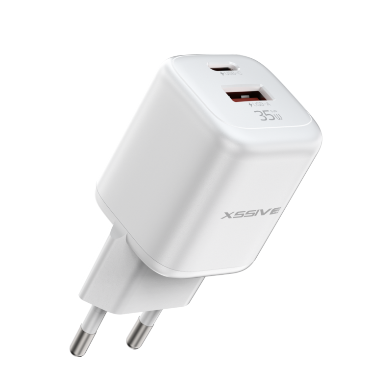 Mini chargeur rapide XSSIVE XSS-AC31 – USB-C / USB-A, GaN, 35 W Mini chargeur rapide XSSIVE XSS-AC31 – USB-C / USB-A, GaN, 35 W