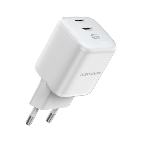 Mini Chargeur Rapide Dual USB-C GaN 45W XSSIVE XSS-AC41